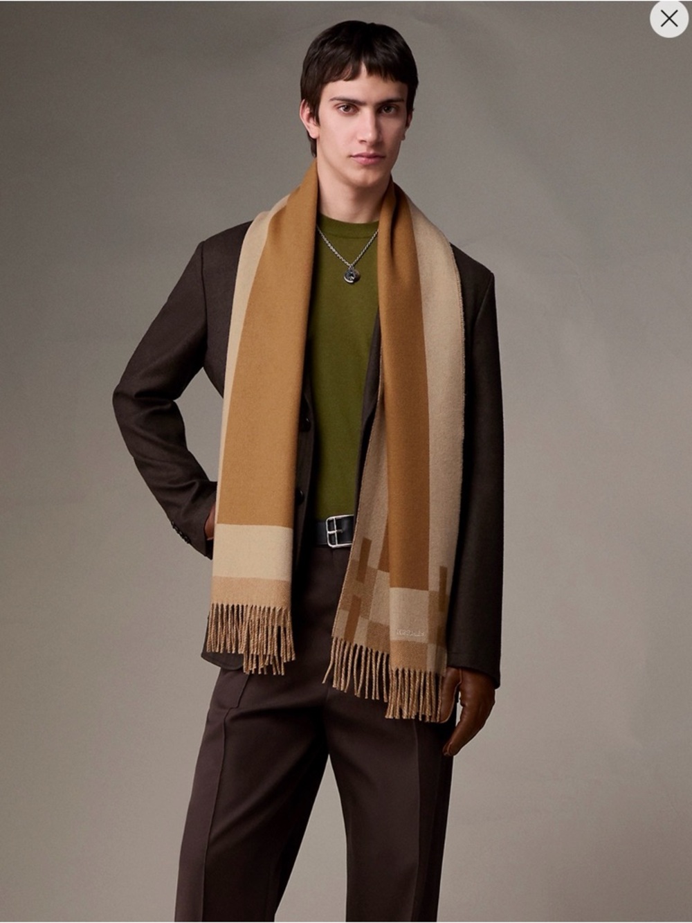 Hermes Camel & Beige Wool Scarf
H Passant